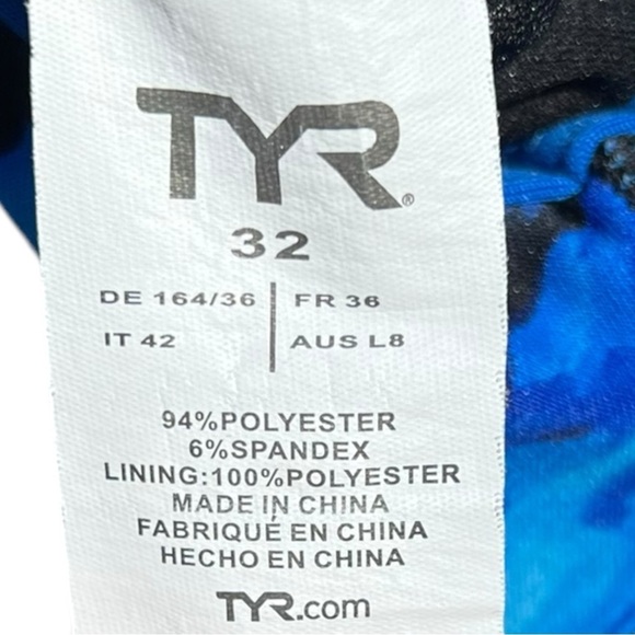 🌻TYR Women's Blue Draco Cutoutfit One Piece Swimsuit Size 32 | EXCELLENT Cond. - Picture 5 of 5